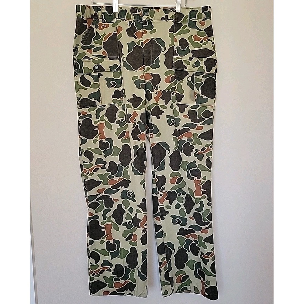 Vtg Walls Frog skin Cargo Camouflage Pants Mens Sz 40 Straight Hunting 80s 90s